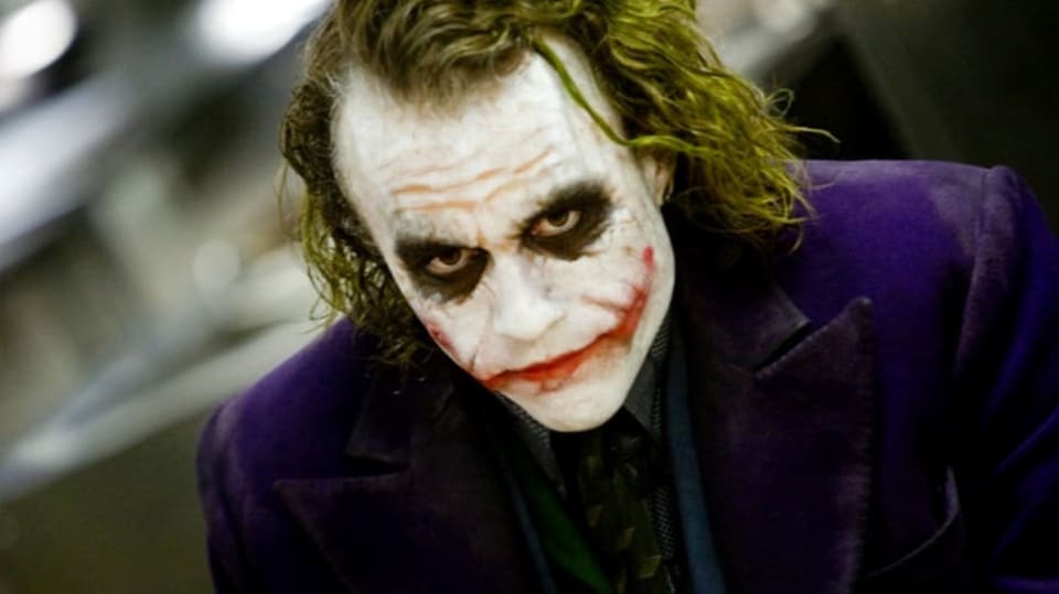 Heath Ledger jako Joker v Temném rytíři